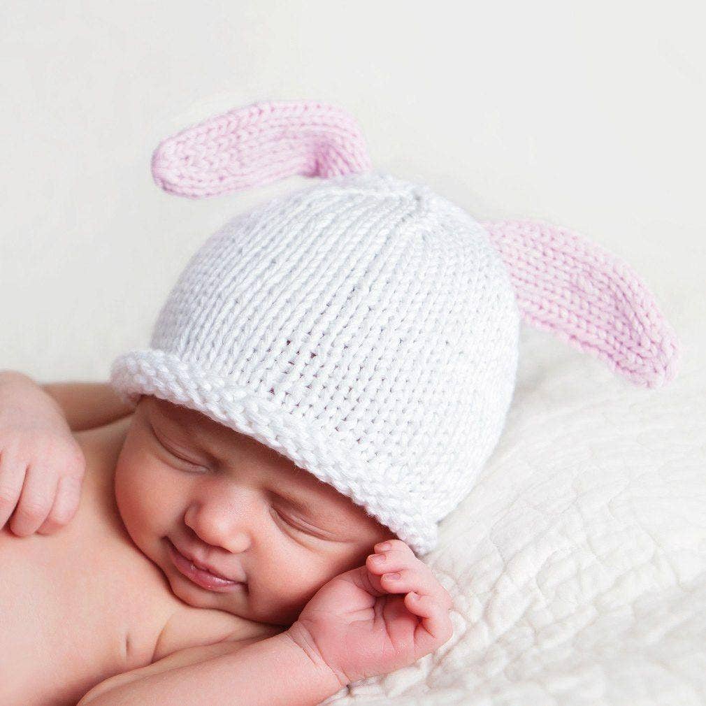 Newborn Pink Bunny Beanie Hat