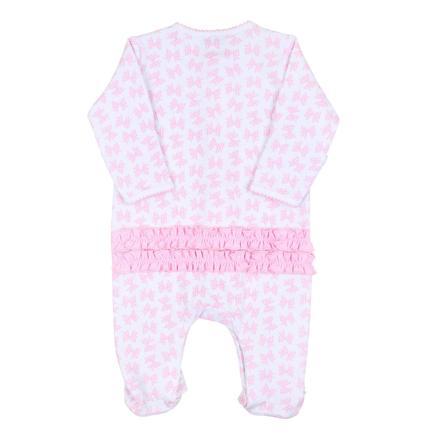 Gingham Bows Printed Footie