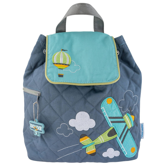 Airplane/Hot Air Balloon Quilted Backpack