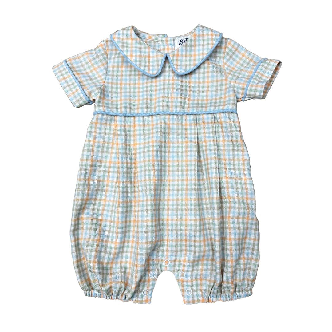 Fall Plaid Boy's Romper