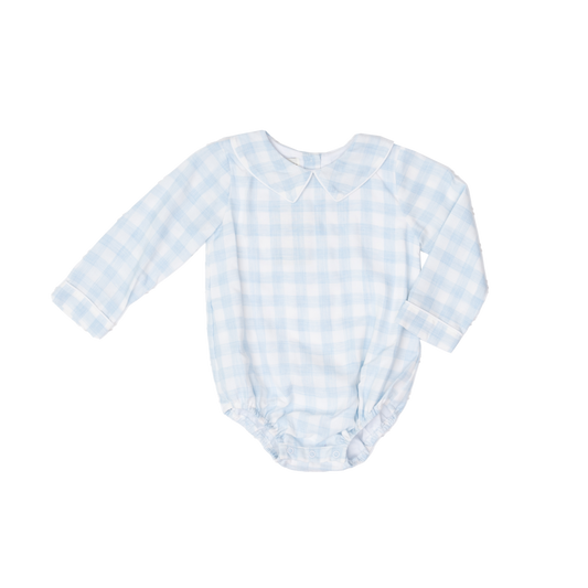 Philip Soft Blue Check Bubble