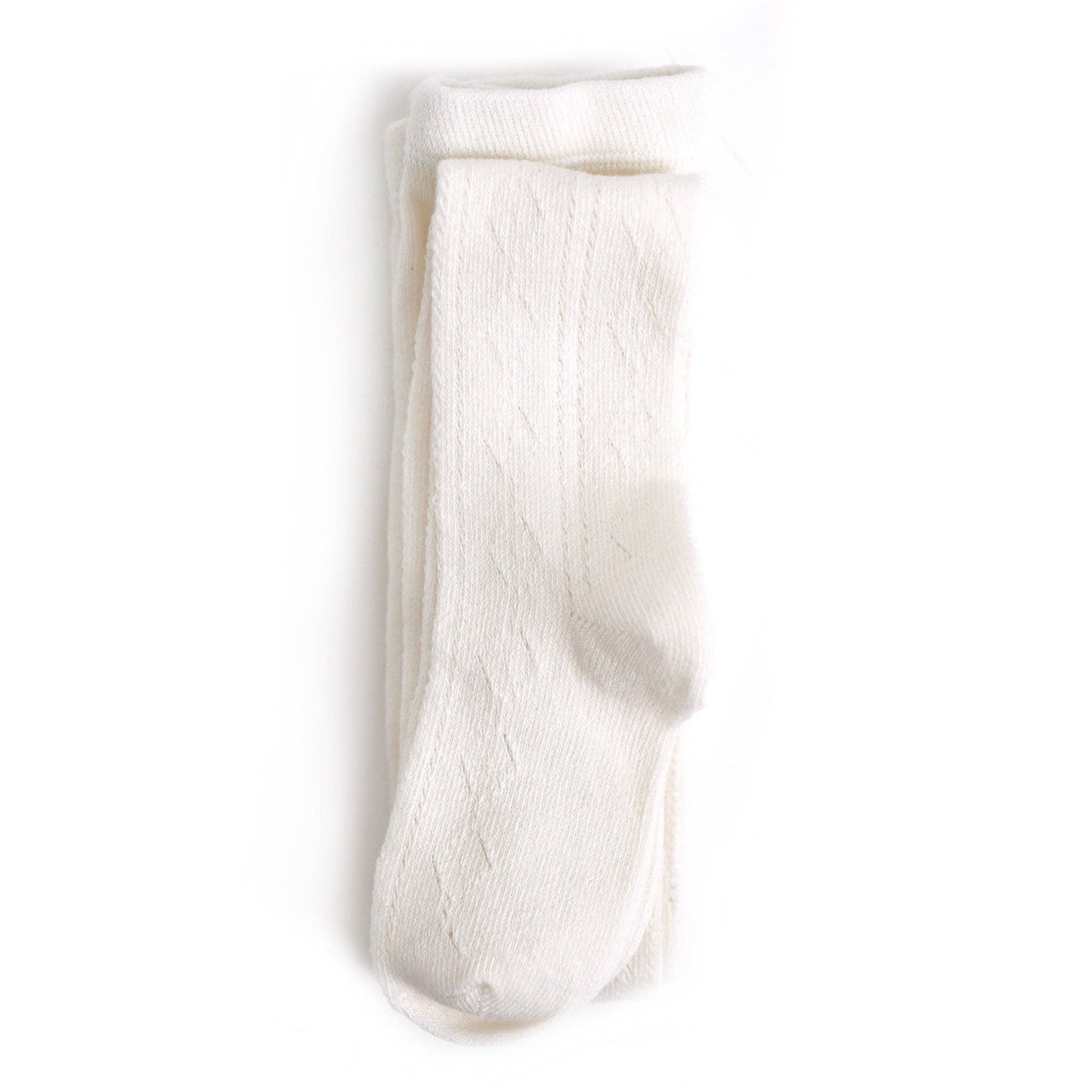 Fancy Knit Tights - Ivory: 1-2 YEARS