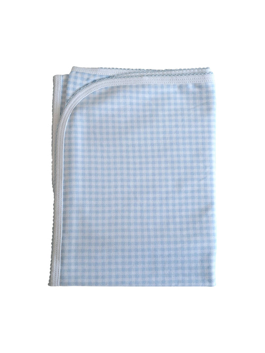 Blue Checks Pima Cotton blanket