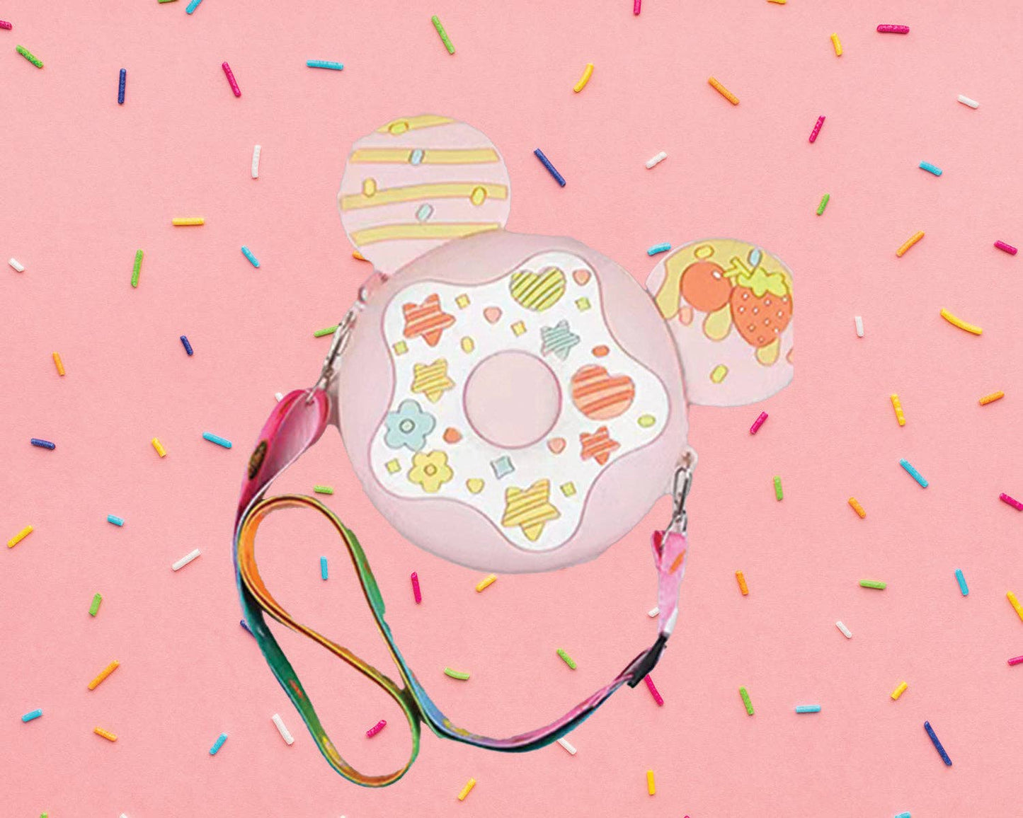 Donut Mouse Ear Crossbody- Pink