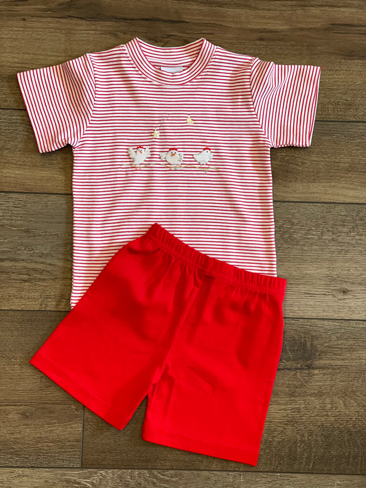 Chicken Shorts Set- Squiggles by Charlie