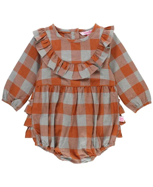 Hadlee Plaid Ruffle Romper