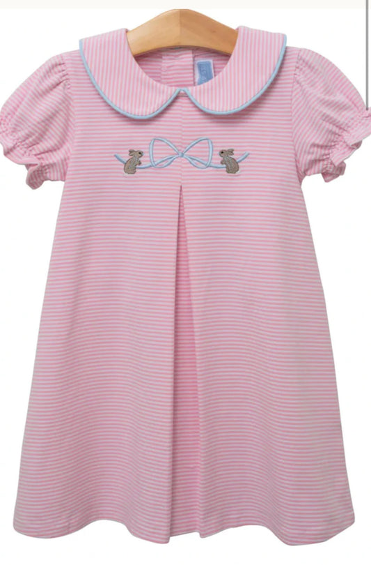 Trotter Street Bunny Embroidery Dress