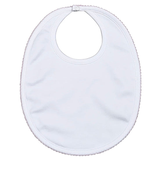 White Pima Bib with White Trim