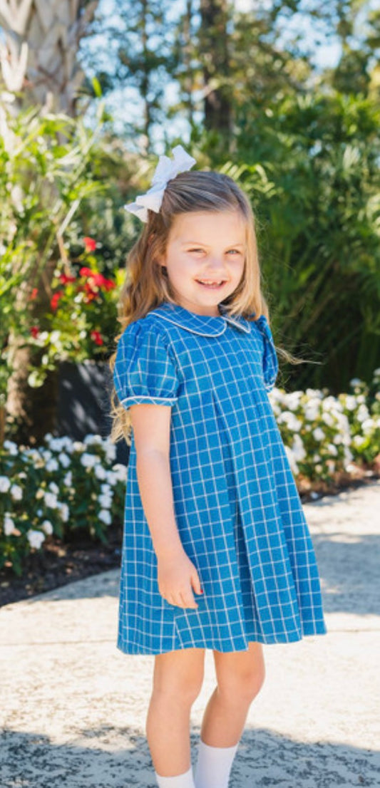 Reese Blue Plaid Dress
