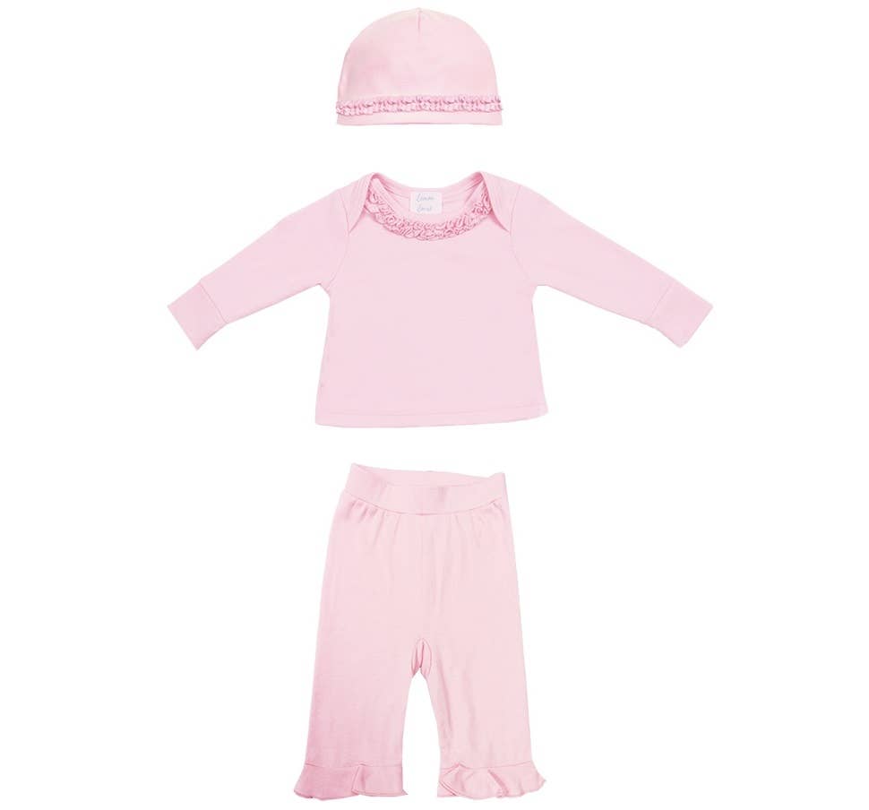 LAYETTE BASIC-Rose Shadow Anna Set: 0-3 Months