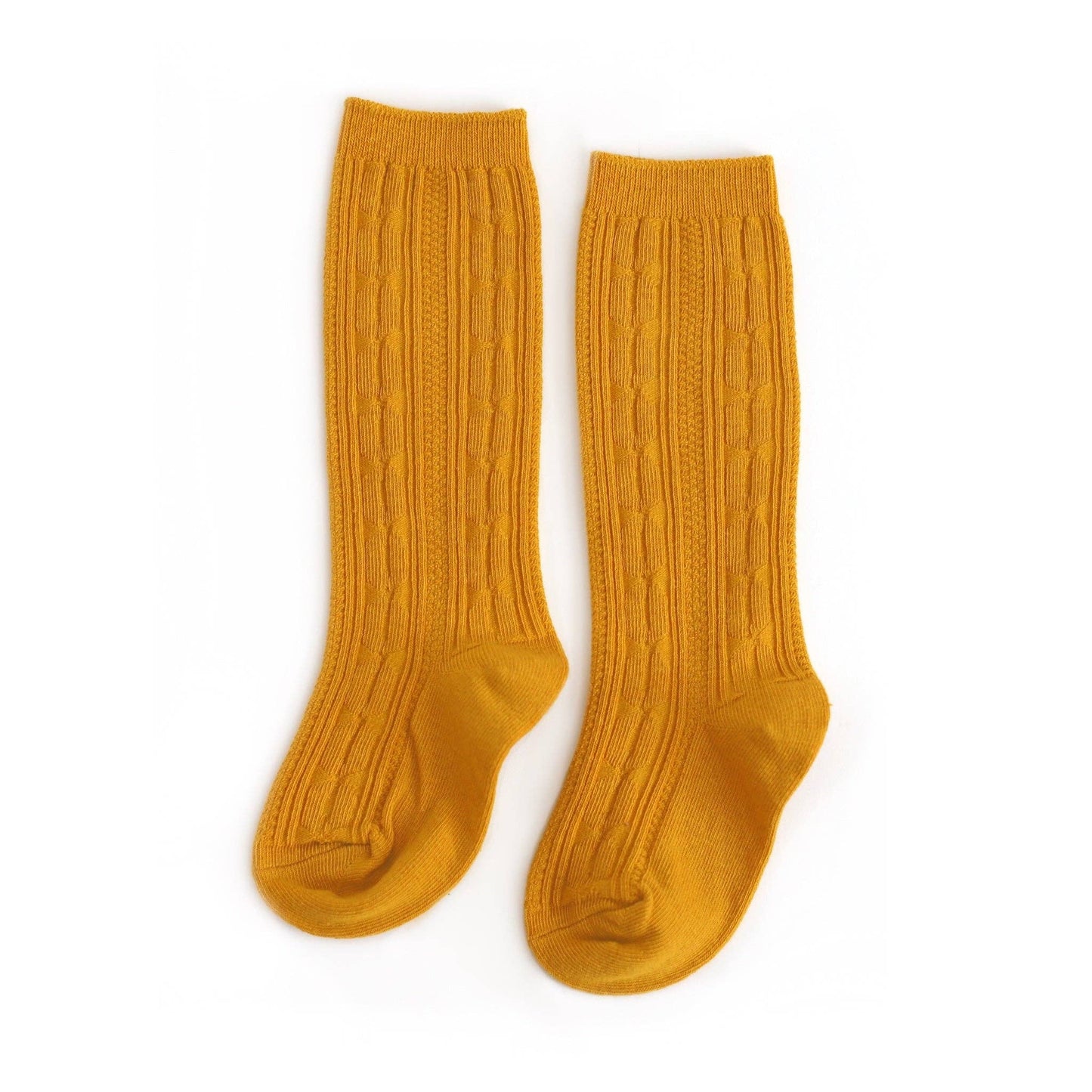 Marigold Cable Knit Knee High Socks