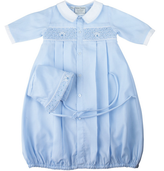 Teddy Smocked Take Me Home Gown with Hat