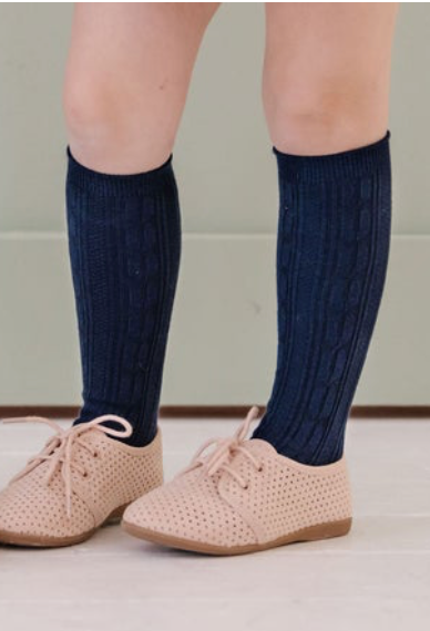 Navy Knee High Socks
