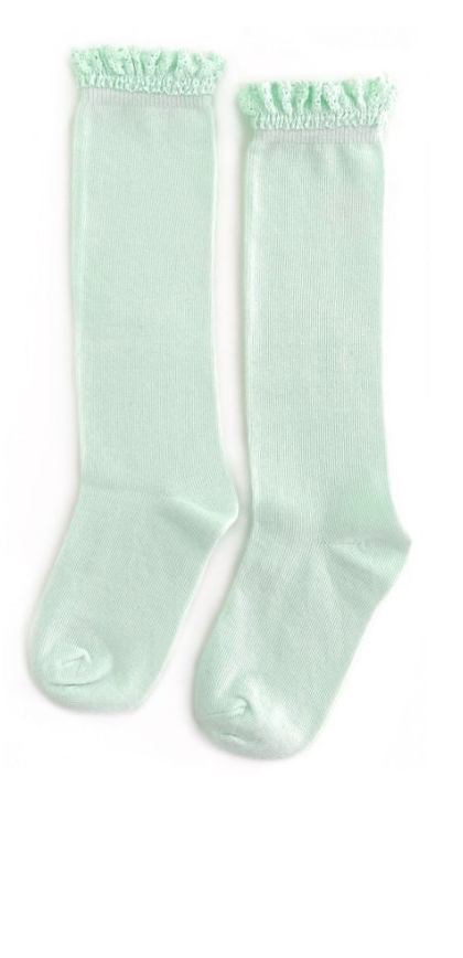 Pastel Lime Lace Socks