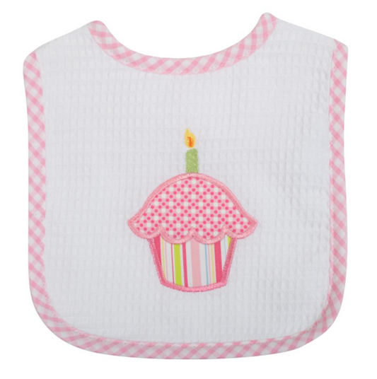 Pink Birthday Feeding Bib by 3 Marthas