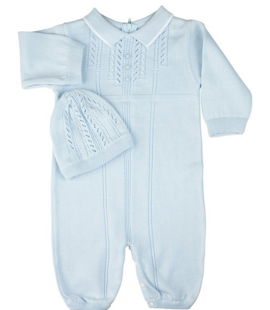 Feltman Brother Collar Knit Longall-Blue