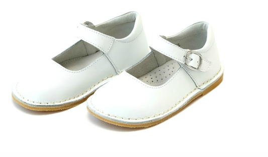 L'amour Grace Stitch Down Mary Jane- White