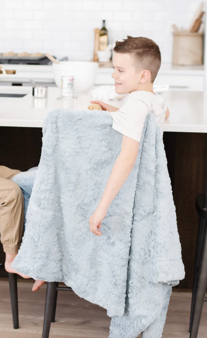 Saranoni Dream Toddler Blanket- Heather Blue