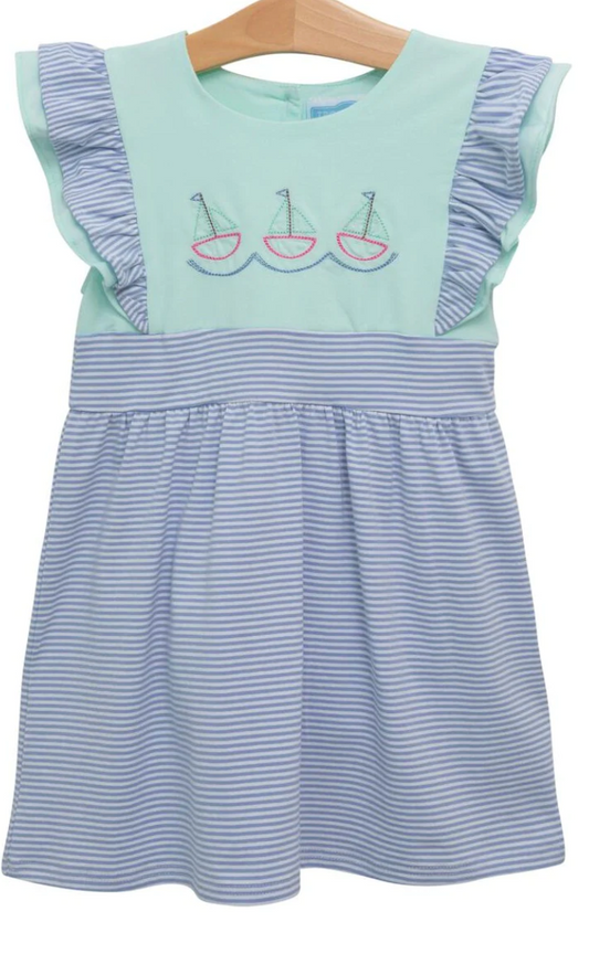 Trotter Street Sailboat Flutter Dress