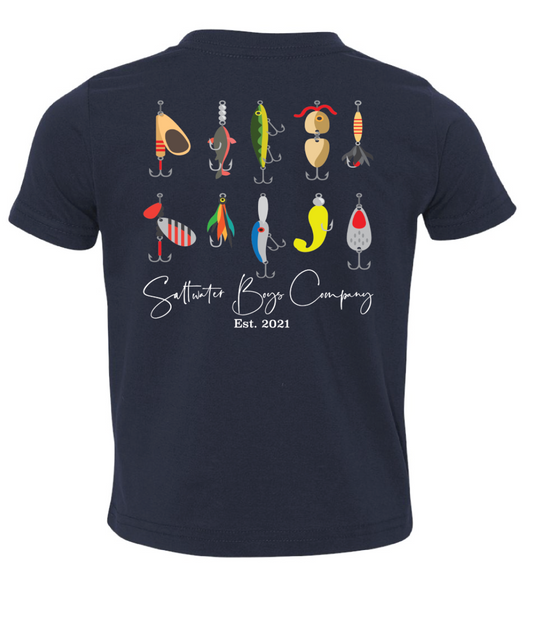 Little Lures Short Sleeve Tee Navy-Saltwater Boys Co
