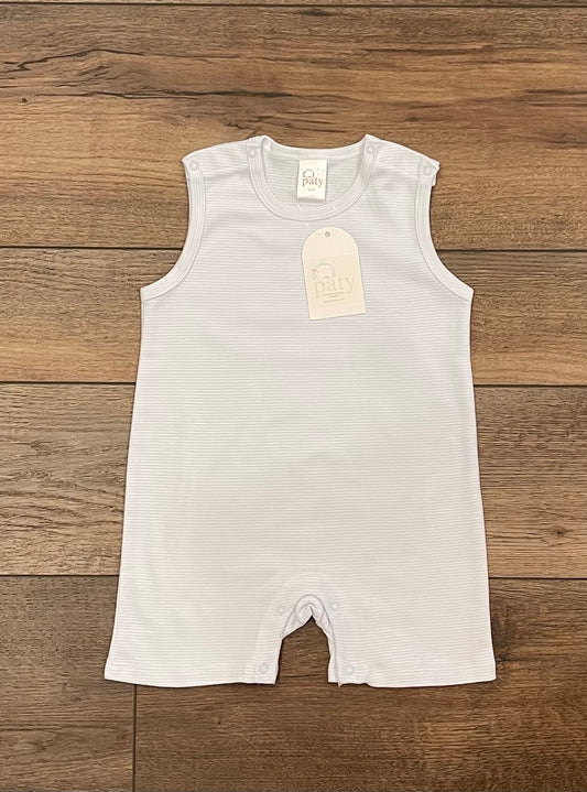 Blue Stripe Sleeveless Romper