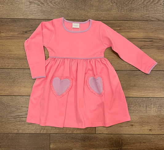 Popover Dress with Hearts- Squiggles by Charlie