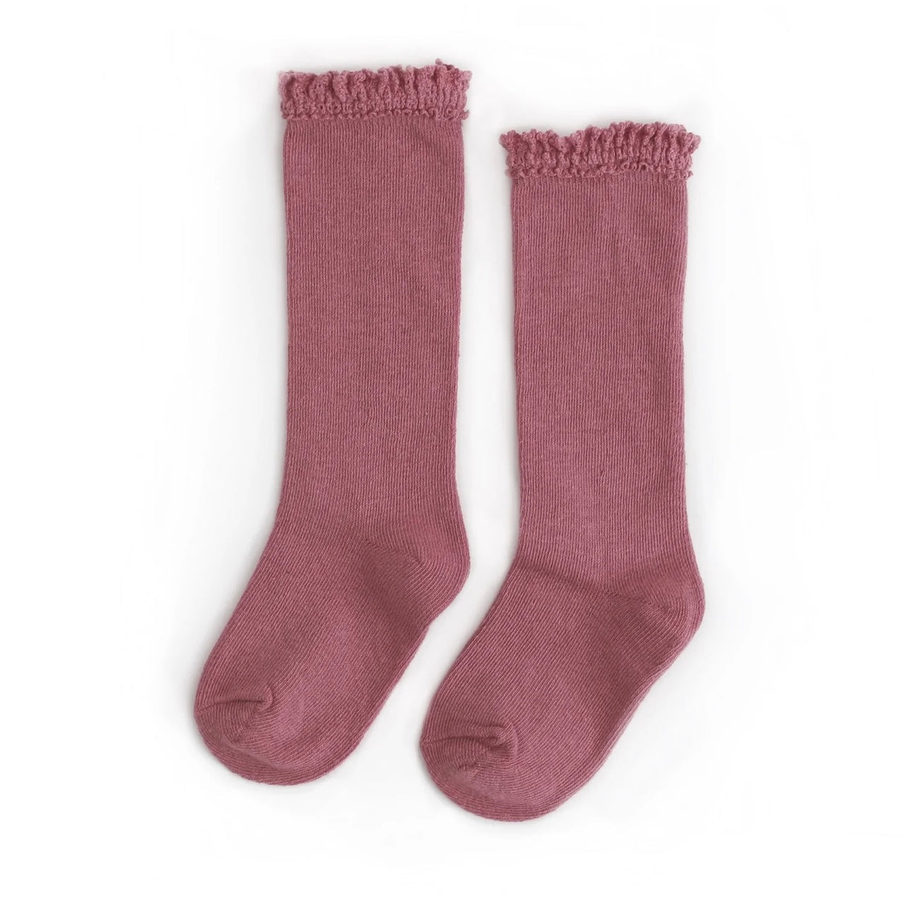 Mauve Rose Lace Socks